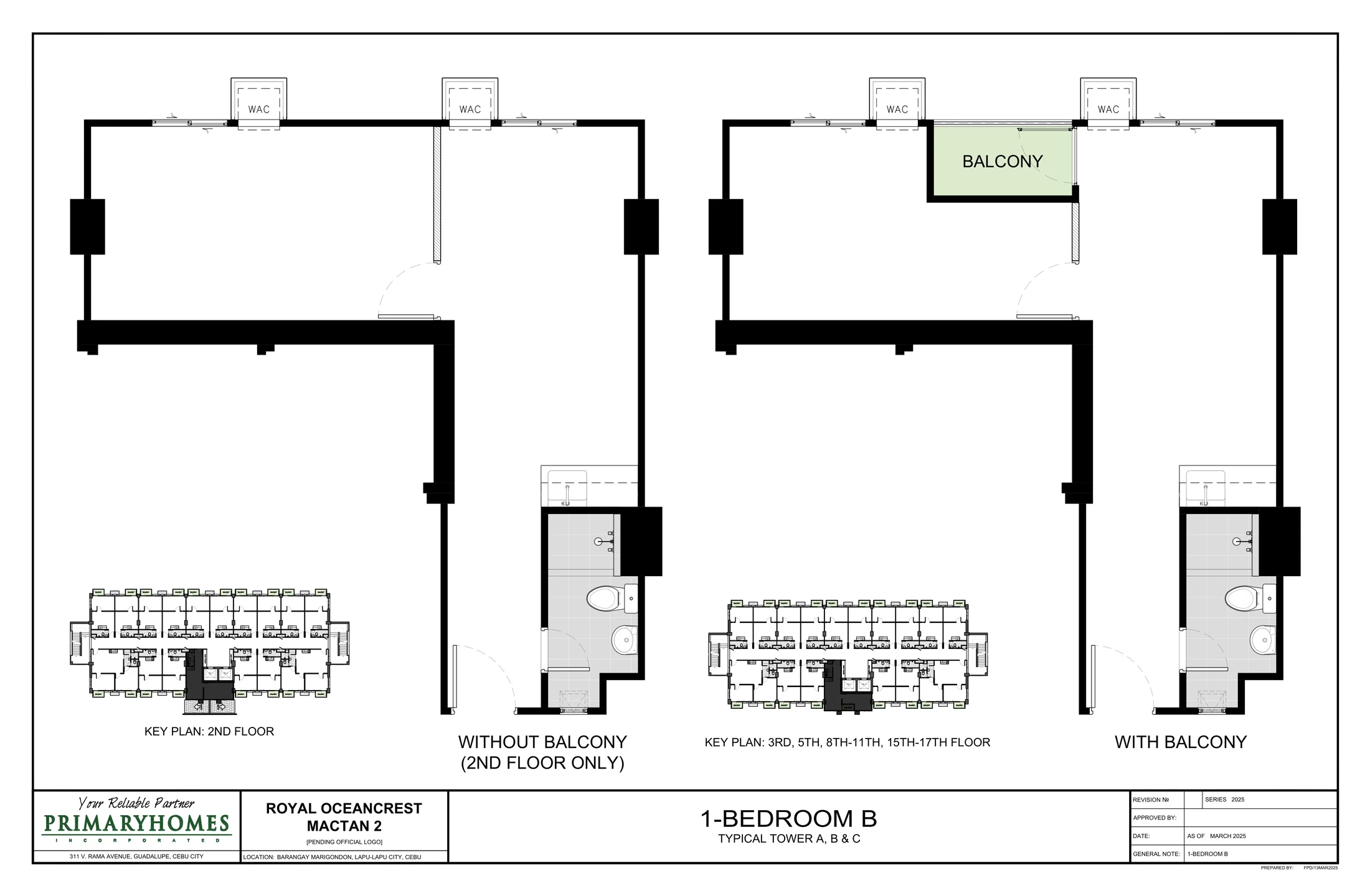 Royal Oceancrest Mactan 2 1 Bedroom B · Second Floor floor plan