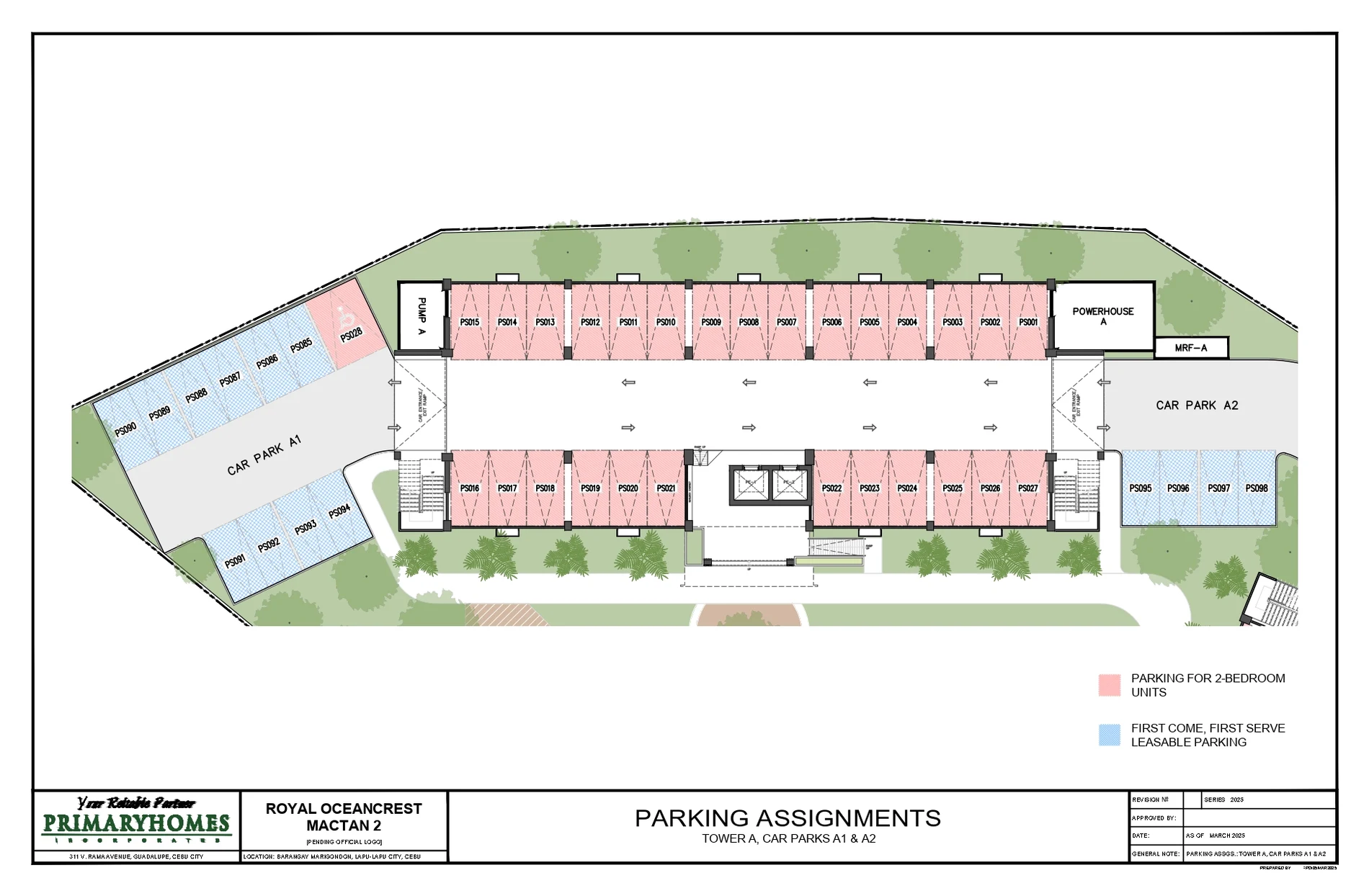 Royal Oceancrest Mactan 2 Tower A parking plan